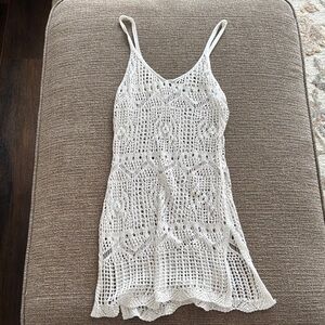 White Crochet Coverup Dress